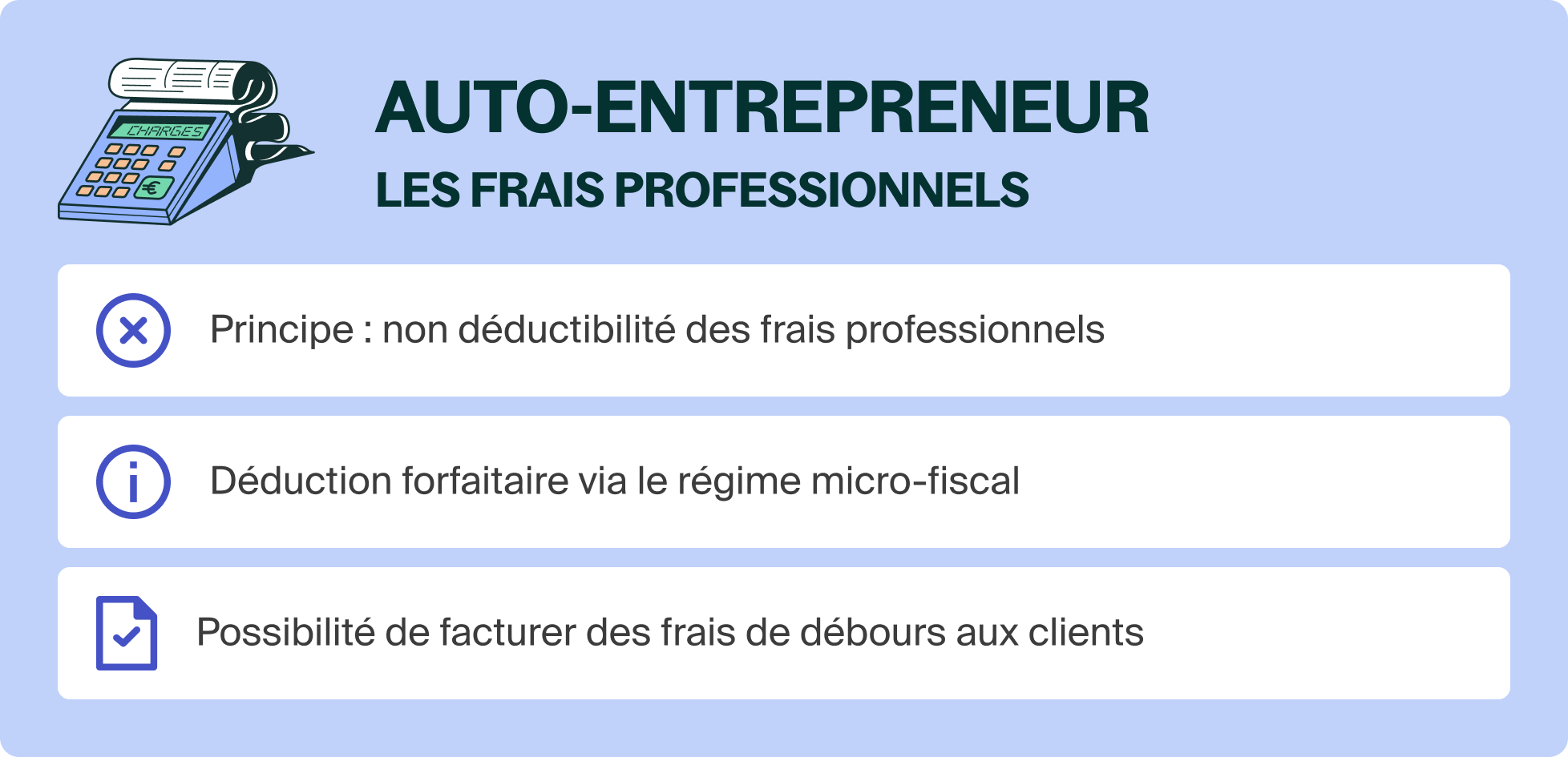 Autoentrepreneur et frais professionnels quelles sont les règles